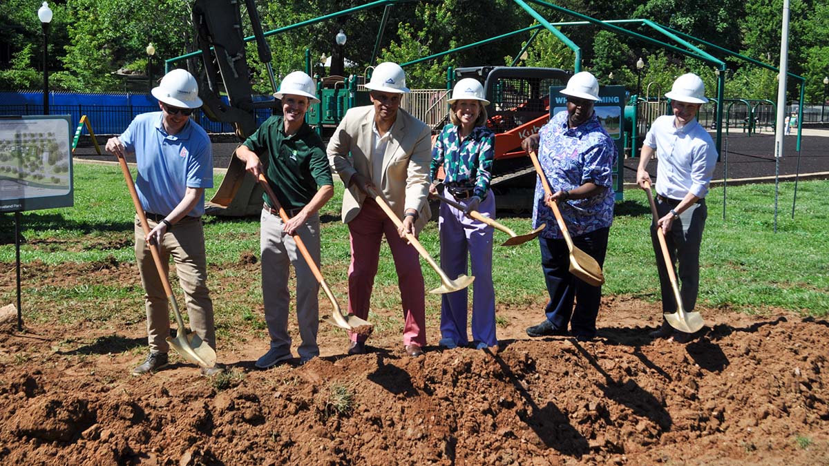 Cleveland Park playground groundbreaking